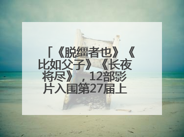 《脱缰者也》《比如父子》《长夜将尽》，12部影片入围第27届上影节主竞赛单元