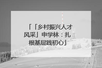 「乡村振兴人才风采」申学林：扎根基层践初心