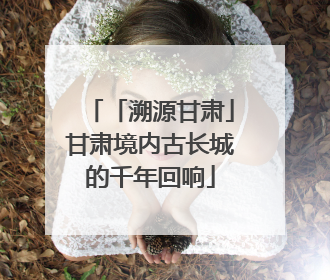「溯源甘肃」甘肃境内古长城的千年回响