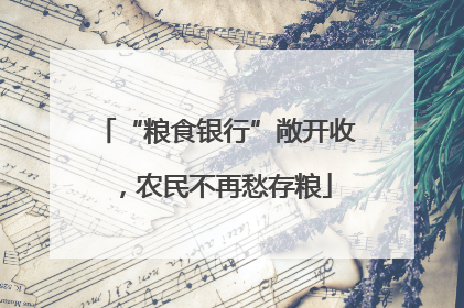 “粮食银行”敞开收，农民不再愁存粮