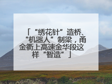 “绣花针”造桥、“机器人”制梁，甬金衢上高速金华段这样“智造”