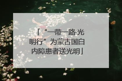 “一带一路·光明行”为蒙古国白内障患者送光明