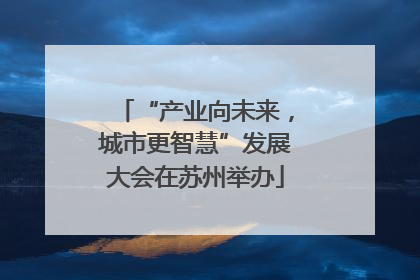 “产业向未来，城市更智慧”发展大会在苏州举办