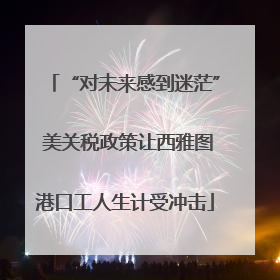 “对未来感到迷茫” 美关税政策让西雅图港口工人生计受冲击