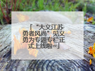 “大义江苏·勇者风尚”见义勇为专题专栏正式上线啦~