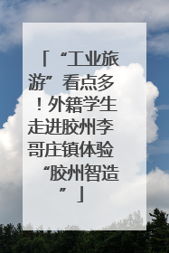“工业旅游”看点多！外籍学生走进胶州李哥庄镇体验“胶州智造”