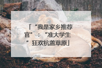 “我是家乡推荐官”：“准大学生”狂欢杭盖草原