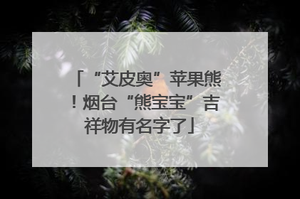 “艾皮奥”苹果熊！烟台“熊宝宝”吉祥物有名字了