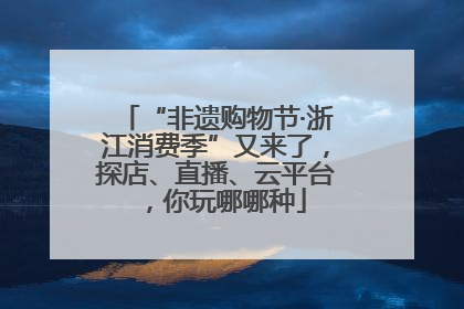 “非遗购物节·浙江消费季”又来了，探店、直播、云平台，你玩哪哪种