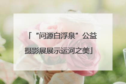 “问源白浮泉”公益摄影展展示运河之美