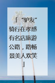 “驴友”骑行在孝感有名店旅游公路,路畅景美人欢笑