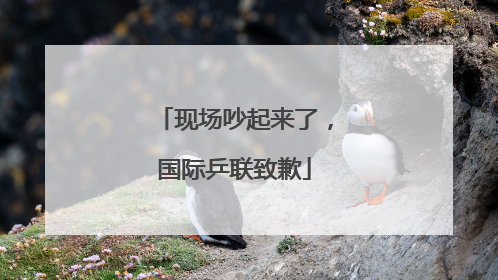 现场吵起来了，国际乒联致歉