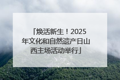 焕活新生！2025年文化和自然遗产日山西主场活动举行