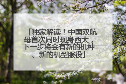 独家解读！中国双航母首次同时现身西太，下一步将会有新的机种、新的机型服役