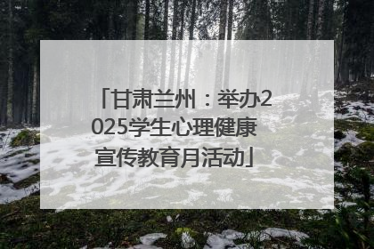甘肃兰州：举办2025学生心理健康宣传教育月活动