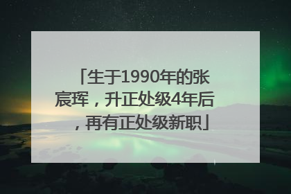 生于1990年的张宸珲，升正处级4年后，再有正处级新职