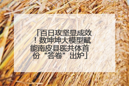 百日攻坚显成效！数坤坤大模型赋能南皮县医共体首份“答卷”出炉