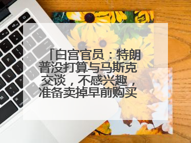 白宫官员：特朗普没打算与马斯克交谈，不感兴趣，准备卖掉早前购买的特斯拉