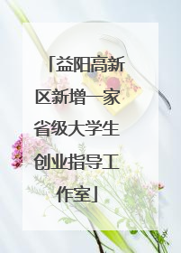 益阳高新区新增一家省级大学生创业指导工作室