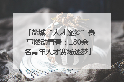 盐城“人才逐梦”赛事燃动青春：180余名青年人才赛场逐梦