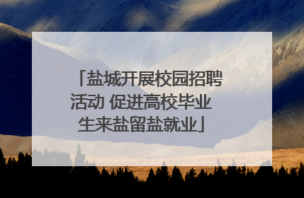 盐城开展校园招聘活动 促进高校毕业生来盐留盐就业