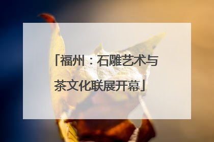 福州：石雕艺术与茶文化联展开幕