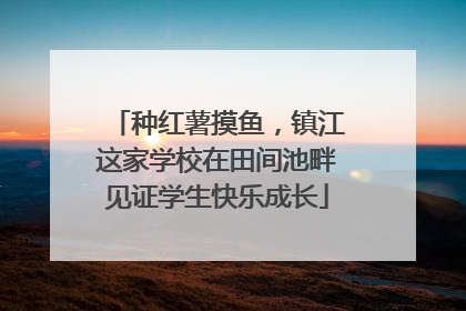 种红薯摸鱼，镇江这家学校在田间池畔见证学生快乐成长