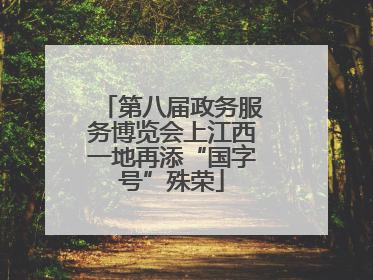 第八届政务服务博览会上江西一地再添“国字号”殊荣
