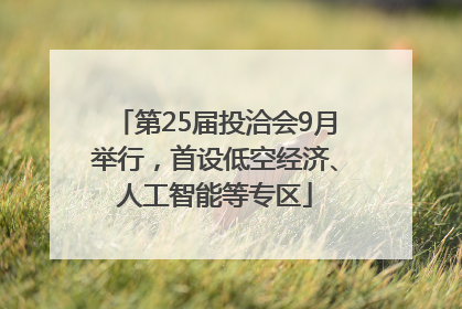 第25届投洽会9月举行，首设低空经济、人工智能等专区