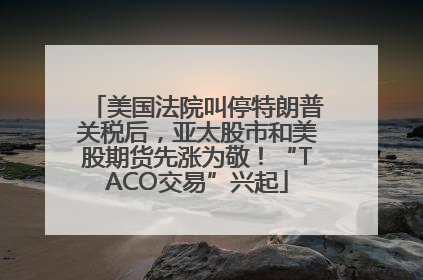美国法院叫停特朗普关税后，亚太股市和美股期货先涨为敬！“TACO交易”兴起