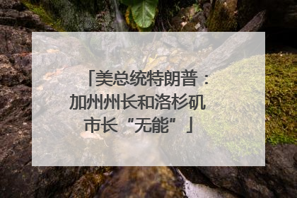 美总统特朗普：加州州长和洛杉矶市长“无能”