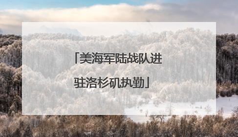 美海军陆战队进驻洛杉矶执勤