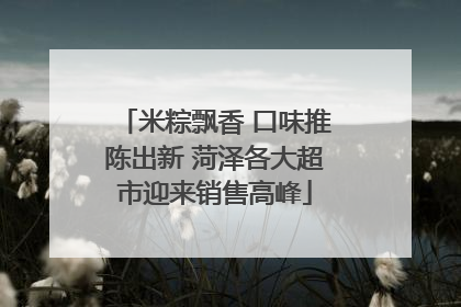 米粽飘香 口味推陈出新 菏泽各大超市迎来销售高峰