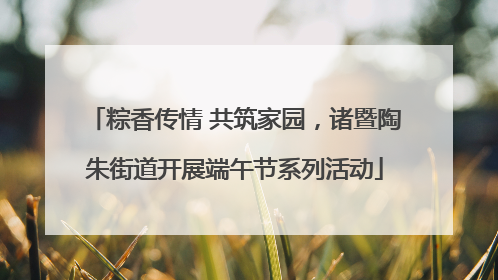 粽香传情 共筑家园，诸暨陶朱街道开展端午节系列活动