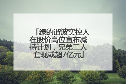 绿的谐波实控人在股价高位宣布减持计划，兄弟二人套现或超7亿元