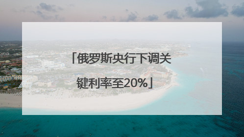 俄罗斯央行下调关键利率至20%