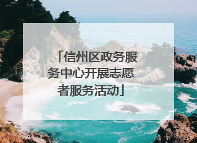 信州区政务服务中心开展志愿者服务活动
