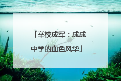 举校成军：成成中学的血色风华