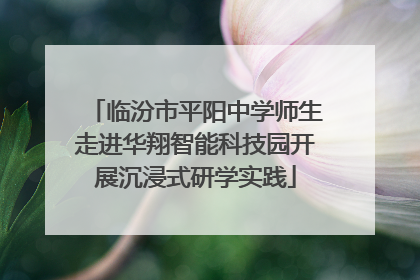 临汾市平阳中学师生走进华翔智能科技园开展沉浸式研学实践