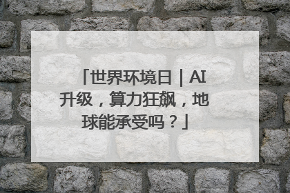 世界环境日｜AI升级，算力狂飙，地球能承受吗？