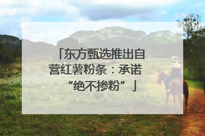 东方甄选推出自营红薯粉条：承诺“绝不掺粉”
