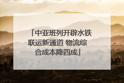 中亚班列开辟水铁联运新通道 物流综合成本降四成