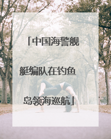 中国海警舰艇编队在钓鱼岛领海巡航