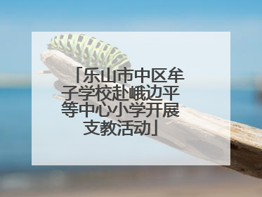 乐山市中区牟子学校赴峨边平等中心小学开展支教活动