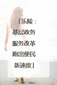 乐陵：基层政务服务改革跑出便民新速度