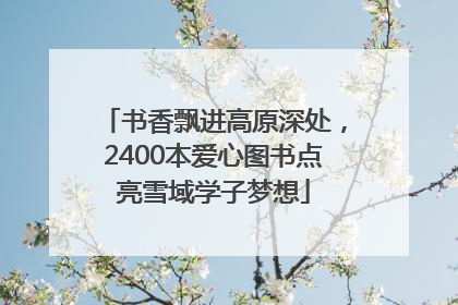 书香飘进高原深处，2400本爱心图书点亮雪域学子梦想