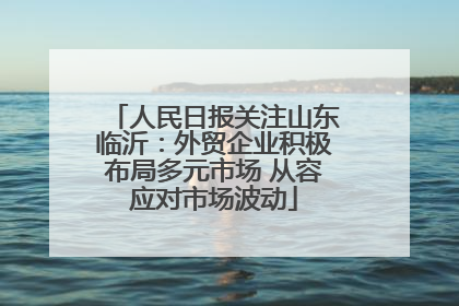 人民日报关注山东临沂：外贸企业积极布局多元市场 从容应对市场波动
