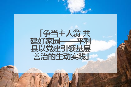 争当主人翁 共建好家园——平利县以党建引领基层善治的生动实践