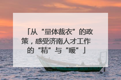 从“量体裁衣”的政策，感受济南人才工作的“精”与“暖”