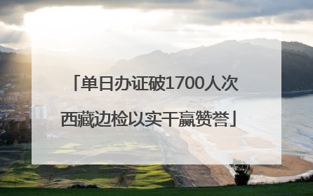 单日办证破1700人次 西藏边检以实干赢赞誉